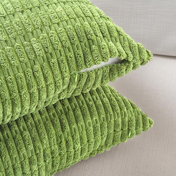 Fancy Homi 4 Packs Decorative Throw Pillow Covers for Living Room Couch Bed, Modern Farmhouse Boho Home Décor Accent Cushion Case, 22" x 22", Lime Green