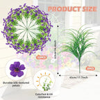Artificial Flowers for Outdoors, 14 Bundles UV Resistant Fake Flowers Daisy with Greenery Plants,Faux Outdoor Flowers for Spring Summer Decoration, Outdoor Faux Plants Home Window Porch Patio Yard
