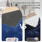 Fluffy 5x7 Area Rugs for Living Room Bedroom: Ultra Soft Shag Rug Non-Slip Non-Shedding Small Plush Bedside Rug Indoor Floor Carpets for Kids Room Playroom Entryway Nursery Dorms Home Decor Blue