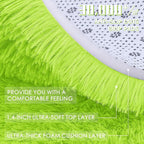 OLANLY 2x5 Machine Washable Runner Rugs for Hallway, Soft Fluffy Shaggy Bedside Rugs for Bedroom, Living Room, Indoor Floor Carpet for Kids Girls and Boys, Home Decor Aesthetic, Lime Green