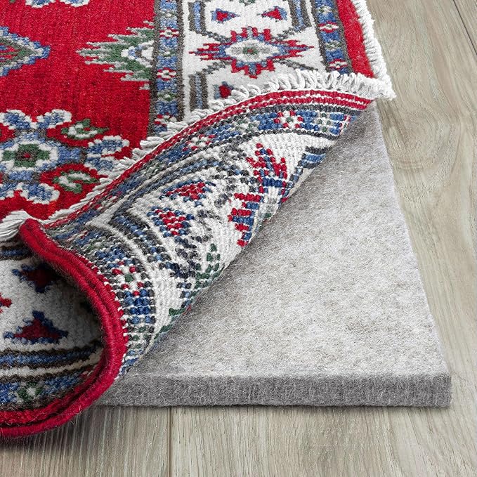 RUGPADUSA - Eco-Plush - 12' Square - 1/2" Thick - 100% Felt - Luxurious Cushioned Rug Pad - Available in 3 Thicknesses, Many Custom Sizes