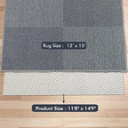 Non Slip Area Rug Pads Non Skid Rug Gripper 12x15 Feet Extra Thick Pad Anti-Slip Carpet Rug Mats for Hardwood Surface Floors, Keep Rugs Safe and in Place (12 x 15 Ft)