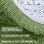 OLANLY 5x8 Machine Washable Large Area Rugs for Living Room, Bedroom, Soft Fluffy Shaggy Bedside Rug, Indoor Floor Carpet for Kids Girls and Boys, Dorms, Nursery, Home Decor Aesthetic, Green
