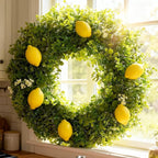 Hiptree 18 Inch Boxwood Wreath for Front Door-Artificial Spring Greenery Indoor Outdoor Wreaths Decorations, Farmhouse Wall Decor-Wedding,Summer, Fall, Winter,Easter, Green All Year Round,DIY Wreaths