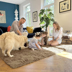 OLANLY 2x6 Machine Washable Runner Rugs for Hallway, Soft Fluffy Shaggy Bedside Rugs for Bedroom, Living Room, Indoor Floor Carpet for Kids Girls and Boys, Home Decor Aesthetic, Taupe