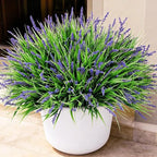 Ivydale Artificial Plants Fake Flowers Monkey Grass for Outdoors,UV Resistant Realistic 20PCS Red Faux Greenery Shrubs Outside Decor for Home Garland Porch Patio Balcony Planter Yard Office Pathway