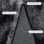 9x12 Area Rug for Living Room, Ultra Soft Large Shag Rug for Bedroom, Upgrade Non-Slip Plush Modern Fluffy Carpet for Kids Boys Girls Room Home Decor Aesthetic, Dark Grey