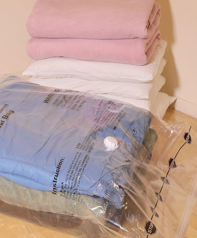 Simple Houseware 6 Jumbo Vacuum Storage Bags to Space Saver for Bedding
