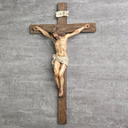 BC Catholic Crucifix Wall Cross, 20.75"H Large Jesus Christ Inspirtional Home Décor, Devout Gift, Renaissance Sculpture Handmade by Buildclassic