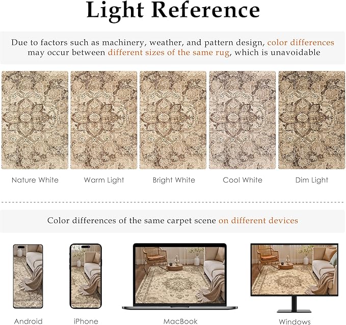 Brown Runner Rug 2x8 Washable Vintage Long Carpet for Hallway Kitchen Soft Retro Low Pile Thin Indoor Runner Non Slip Oriental Medallion Throw Rug for Bathroom Bedroom Laundry Dining Room