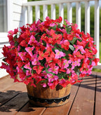 Faux Bougainvillea Artificial Spring Flowers for Outdoors, 4 Bundles Fake Bougainvillea Outdoor Plants Silk Flowers for Outside UV Resistant for Outdoor Planters Porch Patio Window Box Garden Decor