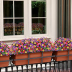Artificial Flowers for Outdoors Potted Spring Decor, 12 Bundles Fake Summer Daisy with Realistic Eucalyptus Leaves, Faux Plants for Greenery Boxwood Porch Patio Garden Pot Lawn