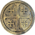 Top Brass Jerusalem Cross Wall Décor – 11 ½” Resin Plaque with Weathered Bronze Finish – Christian Home Décor religious Wall Art – Five Fold Crusader’s Sculpture