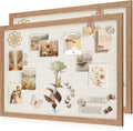 AKTOP 2-Pack Cork Board Bulletin Board with Linen 20" X 30", Large Framed Corkboard for Wall, Hanging Pin Board Picture Board for Home Office Decor, Cute Vision Board with Pushpins (Carbonized Black)