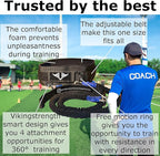 Vikingstrength - 360° Resistance Running Training Bungee Band (Waist) for Speed, Fitness Agility, Speed Strength – Gym Equipment for Football, Basketball, Solo or Partner + V-Strength Workout App
