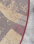 Unique Loom Barista Collection Area Rug - Kouillou (6' 1" Round, Multi/ Brown)