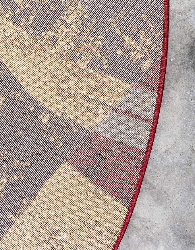 Unique Loom Barista Collection Area Rug - Kouillou (5' 3" Round, Multi/ Brown)