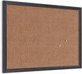 U Brands Cork Bulletin Board, 17" x 23", Black Wood Frame