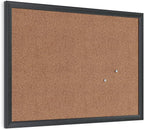 U Brands Cork Bulletin Board, 17" x 23", Black Wood Frame