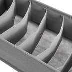 Amazon Basics Underwear Drawer Organizer Dividers for Closet Organization and Storage, Fits Perfectly in Dresser, 2-Pack, Gray | Pack of 2