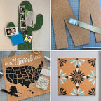 Quartet Cork Tiles, Bulletin Board Cork Panels 12" x 12" x 3/16", Natural, 8 Pack (108)