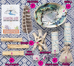 Home Cleansing & Smudging Kit with White Sage, Palo Santo, Abalone & Stand, Smudge Feather & Guide - Smudge Kit with Sage Smudge Sticks