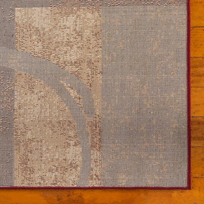 Unique Loom Barista Collection Area Rug - Kouillou (7' 1" x 10' Rectangle, Multi/ Brown)
