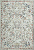 Keen Home Design 10x14 Rug - Machine Washable Area Rug with Non-Slip Backing, Ideal for Living Room, Dining Room, Bedroom - Vintage, Easy Clean, Durable, Low Pile Rug - (9'7" x 14')