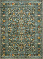Keen Home Design 4x6 Rug - Machine Washable Area Rug with Non-Slip Backing, Ideal for Living Room, Dining Room, Bedroom - Vintage, Easy Clean, Durable, Low Pile Rug - (4' x 6')