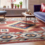 Well Woven Tulsa Lea Crimson Traditional Southwestern Tribal 3x5 (3'11" x 5'3") Area Rug