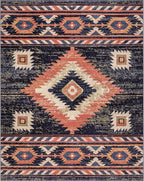 Well Woven Tulsa Lea Blue Traditional Southwestern Tribal 5x7 (5'3" x 7'3") Area Rug