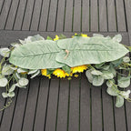 H&S BRIDAL Wedding Arch Flowers, 30 Inch Rustic Artificial Floral Swag for Door Lintel, Green Leaves Rose Peony Sunflowers Table Centerpieces Home Decoration