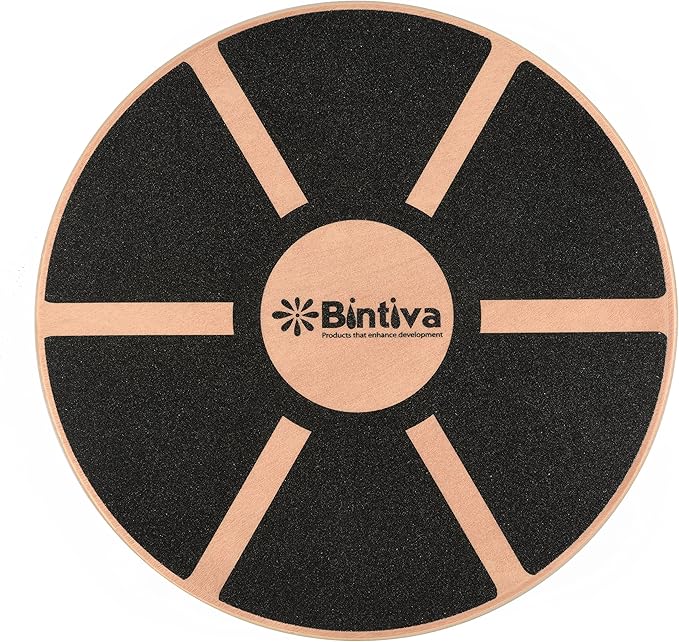 bintiva Wood Balance Board for Fitness Rehab Balance and Stability Training