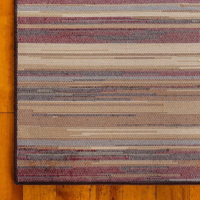 Unique Loom Barista Collection Area Rug - Icatu (5' 1" x 8' Rectangle Beige/Brown)