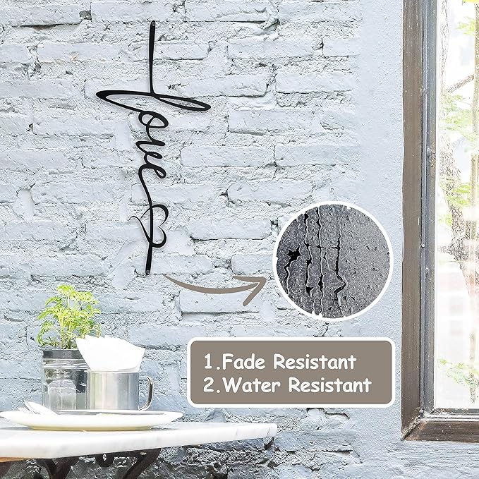 BiaGift Crosses Wall Decor, Love Signs Decor For Home, Metal Cross Wall Decor, Spiritual Hanging Wall Decorations, 7.2 X 15.6 Inch, Black