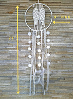 Angel Wings Dream Catchers, White Boho Cottagecore Decor, Wall Hanging Meditation Gifts, Hippie Zen Spiritual Yoga Decor for Bedroom or Nursery