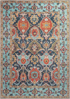 Keen Home Design 10x14 Rug - Machine Washable Area Rug with Non-Slip Backing, Ideal for Living Room, Dining Room, Bedroom - Vintage, Easy Clean, Durable, Low Pile Rug - (9'7" x 14')